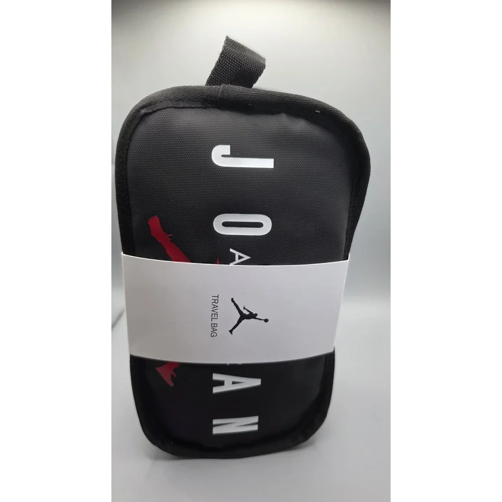 Jordan Travel Dopp Kit Toiletry Bag Black Red Jumpman Logo NWT 9A0473